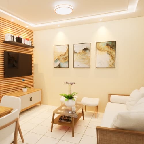 Property interior connected to a pricing consultation