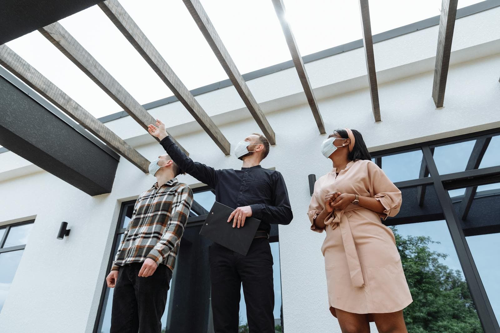 Agent discussing seller details during a property visit